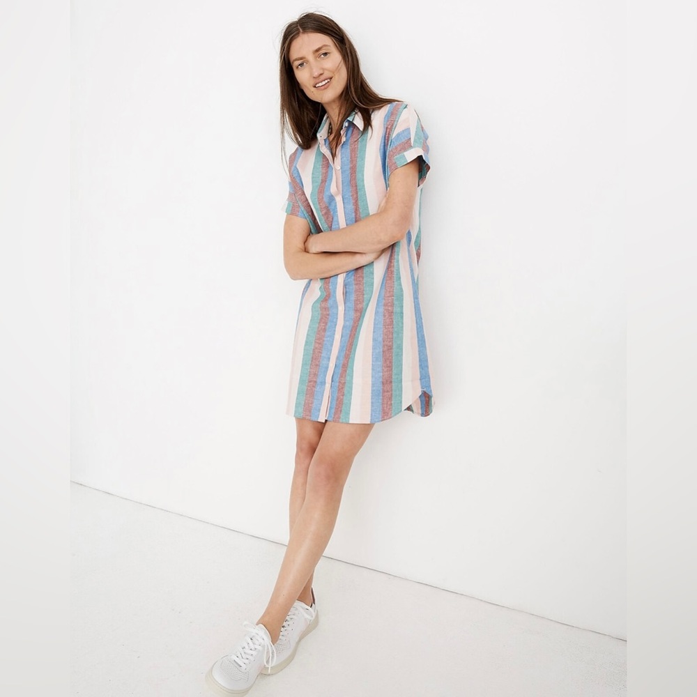 Madewell Stripe Central Shirtdress NEW WITH TAG